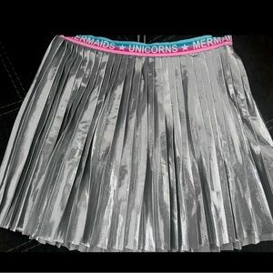 Pleated Silver Skirt